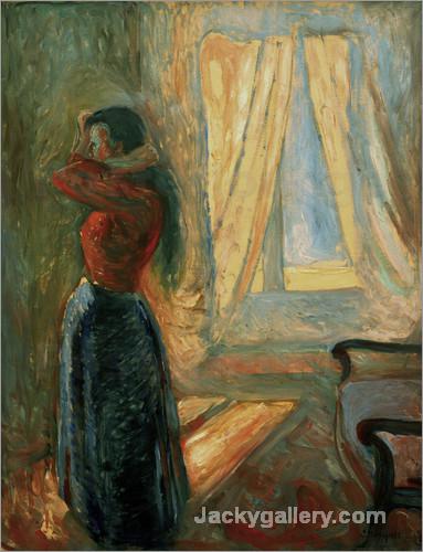 Femme A sa toilette by Edvard Munch paintings reproduction